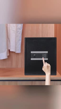 Electronic Safe Furniture Safe Fireproof Safe with Password Emergency Key & Locking Wall Safe for Jewellery Cash Security