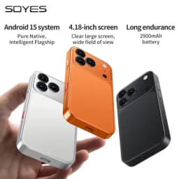 SOYES XS19 MAX LTE 4G Mini Smartphone Android 15.0 6GB RAM 128GB ROM Dual SIM 2900mAh Face Unlock Small Mobile Phone