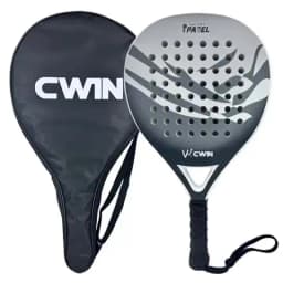 2026 Cwin Padel Racket Carbon Fiber Lightweight EVA Foam Soft Face Comfort Grip Shock Absorption Enhanced Sweet Spot with Bag