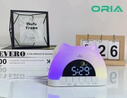 ORIA Kids Alarm Clock Sleep Training Alarm Clock Wake Up Clock with 11 Color Night Light & Child Lock Clocks for Boys Girls Gift