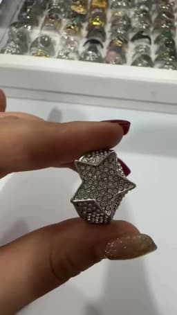 Hip Hop Rock Five-star Ring Men's Luxury Rhinestone Zircon Five-star Ring Women's Wedding Party Jewelry Accessories Wholesale