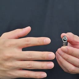 Punk Vintage Gray Stainless Steel Rings for Men Hexagon Black Zircon Ring Hip Hop Fashion Waterproof Finger Jewelry Party Gifts