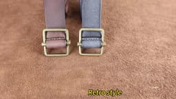New Men's Non-Perforated Leather Belt, Smooth Buckle, Top Layer of Cowhide, Retro Simple and Versatile Denim Belt