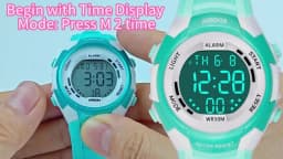 Socico Outdoor Sports Multifunctional Waterproof Large Screen Display Luminous LED Digital For Girl Boy Fashion Silicon Watch