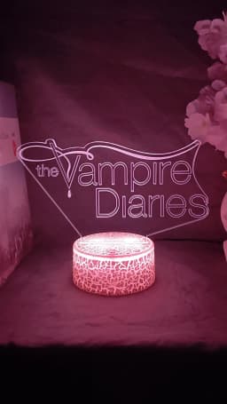 Laser Cut Engraved 3D Illusion Acrylic Lamp Popular TV Series Backlight 7 Color Changeable Christmas Gift Vampire Diaries