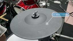 Lemon drum cymbal 15" triple zone ride with choke