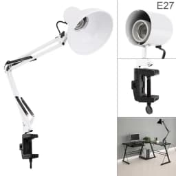 Swing Arm Desk Eye Protection Lamp with Rotatable Lamp Head And Clamp Mount Support 360 Degree Rotation for Office / Home