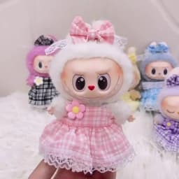 17cm Labubu 1-3 Gen Doll Outfits | Purple Butterfly & Green Butterfly Fairy Dress | Clothes for Labubu Accessories