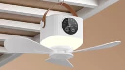 2026 New Portable Rechargeable Ceiling Fan Wireless USB Hanging Fan for Student Dorm Bed Outdoor Camping