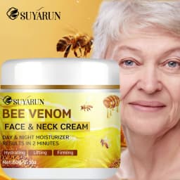 SUYARUN Bee Venom Collagen Anti-Aging Face YELLOW Cream | Firming Lifting Moisturizer | Wrinkle Reduction | 24H Hydration.