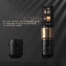 Ambition Soldier 270 Wireless Tattoo Machine 4.0mm+4.5mm Stroke Brushless Motor Pen Professional 2400mAh Battery Grip 34+42mm