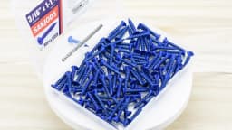 3/16" or 1/4" Concrete Screw Anchor Blue Flat Head Screws for Masonry Brick Block Cement Stucco (Boxed with Drill Bit)
