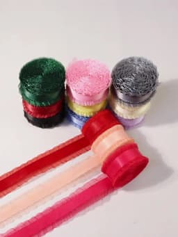 5Yards/Roll Pleated Stretch Lace Trims Ribbons Ruffled Elastic Band Baby Hairband Belt Shoes Decorative Tapes DIY Craft Supplies
