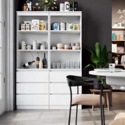 Getone Tall Bookcase, Living Room Bookshelf with 3 Drawers and 3 Shelves, Freestanding Storage Cupboard Display Cabinet 60x35x180cm White/Black/Oak