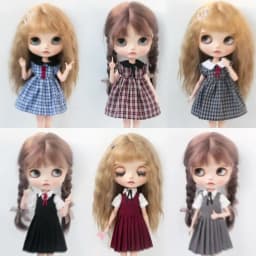 Blyth Doll Clothes BJD Dress School Uniform Plaid Dress Kawaii JK Style Outfit for OB24 YMY Licca Azone Fashion Doll Accessories