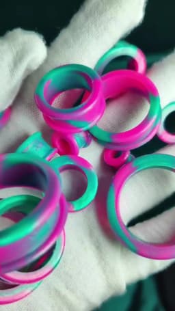 1Pair Size 8mm-38mm Marble Color Silicone Ear Tunnel Plugs Gauge Thick Flared Flesh Expander Piercing Jewelry