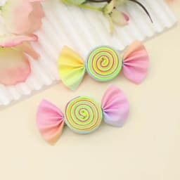 2Pcs Candy Bow Hair Clips Sweet Strawberry Heart Print Hairpins Rainbow Barrette For Girls Kids Children Headwear Accessories