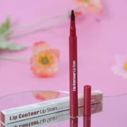 Lakerain Lip Contour Lip Stain Pen Smudge-proof Non-stick Cup Moisturizing Lip Makeup Cosmetic 2-in-1 Lip Stain & Liner
