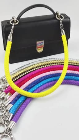 1Pc 30/40/50/60cm Colored Leather Woven Rope Bags Strap Handles Handbag DIY Handmade Replace Shoulder Straps Bag Accessories