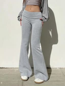 Casual Sexy Basic Solid Flare Pants Y2K Slim Low-Waisted Boot Cut Pants Women 2025 Autumn Spring Fashion Streetwear Lady