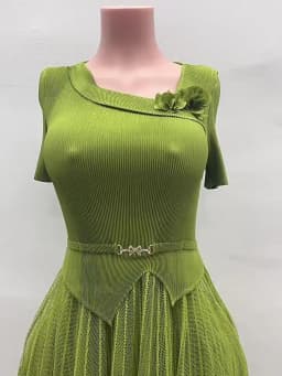 Miyake Pleated Dress 2025 Diagonal Collar Elegant Loose Solid Color Big Pendulum Pleated Skirt African Women's Summer New