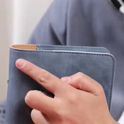 2024 New PU Leather Notebook A6 Binder DIY Planner Organizer 8 Zipper Pockets 12Pcs Budget Sheet 2Pcs French Alphabet Stickers