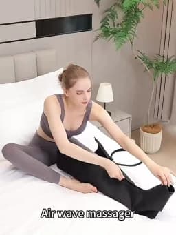 Electric Pneumatic Leg Massager Kneading Squeezing Extended Version for Deep Relaxation of Thighs Calves Feet Comes With Remote