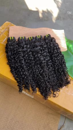 Burmese Curly Raw Virgin Hair Bundles Thick 100% Unprocessed Human Hair Extensions Vietnamese Wavy Bouncy Double Weft Full Head
