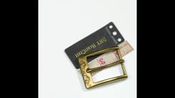 Men Vintage Brass Flower Engraved Rectangle Prong Pin Tongue Leathercraft Jeans Leather Belt Buckle Replacement Inner Size 40mm