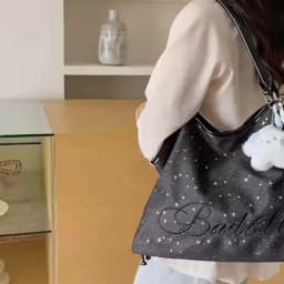 Y2k Fashion Letter Printing Pattern Shoulder Bag for Women 2026 Sweet Girls Vintage Casual Tote Bag Handbags Large Capacity Bag