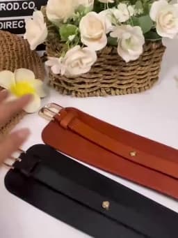 Women's Vintage First Layer Cowhide Leather High Quality Belt with Skirt Coat Elastic Belt