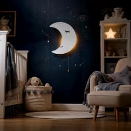 Floating Cloud Wall Lamp for Baby Nursery Cute Floating Cloud Lamp for Kids Bedroom Battery-Operated Hanging Night Lights