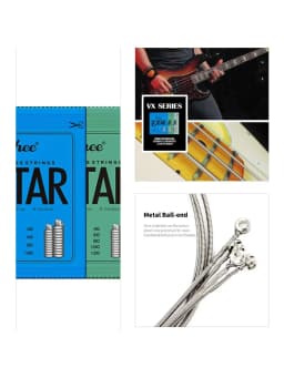 Orphee Bass Guitar Strings VX120 VX130 VX140 Medium Carbon Steel Hexagonal Core Alloy Wound Electric Bass Parts & Accessories