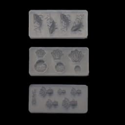 3Pc Mini Size Goldfish Lotus Leaf Earrrings Water Dag DIY Resin Jewelry Mold Kit
