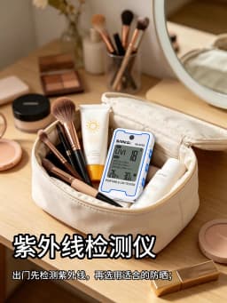 SNAKOL SK-8103 Digital UV Illuminometer Professional UV Light Meter Portable UV Tester Ultraviolet with Temp Humidity Display