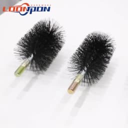 Loonpon M12 Thread Wire Brush Metal Handle 18-75mm Brush Working Stainless Steel Wire Pipe Tube Cleaning Chimney Brush