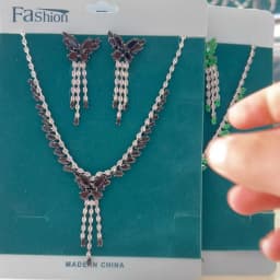 Exaggerated Retro Necklace Earring Set for Women's Luxurious Crystal Banquet Party Photography Dress with Accessories