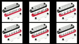 Car Terminal Block Negative Bus Bar 12V 150A Terminal Block 12V Power Distribution Block M8 Termianl Bus for Automotive Boat