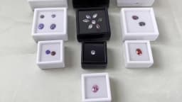 Wholesale Loose Diamond Gemstone Storage Collection Display Box Top Glass Beads Organizer Show Case Square Gems Holder Container
