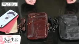 New Men's Genuine Leather Waist Packs Bag Phone Pouch Bags Men Handbag Bag Small Chest Shoulder Belt Bag Crossbody Leather Bags