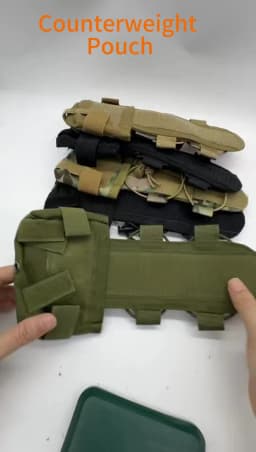 Tactical Helmet Pouch Battery Box Counterweight Pouch Remote Battery Helmet Accessory Storage Bag with Hook Loop for Fast Helmet