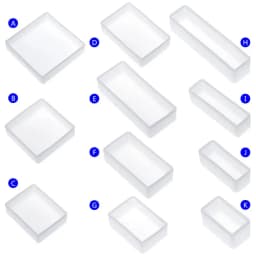 Silicone Mould DIY Making Crafts Resin Casting Molds Including Cube Square for Resin Epoxy Candle Fondant Soap Bowl Mat