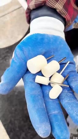 10Pcs/5Pcs Wool Felt Mounted Polishing Buffing Wheel OD 3-10mm Grinding Head for Dremel Drill Rotary Tool 3mm Shank