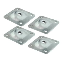 4Pcs Furniture Legs Fixing Attachment Plates Table Sofa Feet Support Hardware Home Cabinet Furniture Mounting Bracket 49*49*2mm