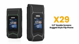 UNIWA X29 Big Push-Button Phone Senior Flip Mobile Phone GSM-Dual Sim FM Radio Russian Hebrew Keyboard Clamshell Cellphone