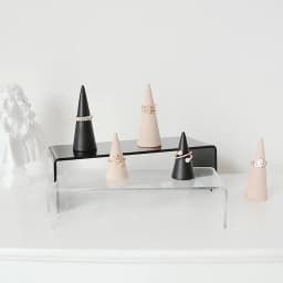 Solid Wooden Cone Finger Ring Display Stand Holder Jewelry Shop Ring Organizer Counter Top Showcase Jewellery Cabinet Ring Stand