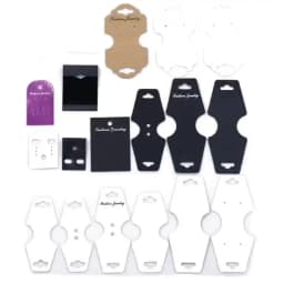 New 19 Style Paper Plastic Earring Ear Stud Ring Hang Tag Card Jewelry Show Display Packing Card Holder Packaging For Necklaces
