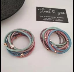 High Elasticity Geometric Hair Rope Simple Temperament Tied Hair Loop 10pc Spring Colorful Heart Elastic Hair Bands