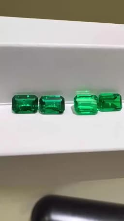 Top Quality Lab Grown Zambia Gemstone Emerald Shape Loose Gemstones Colombia For Jewelry Making with AGL Certificate