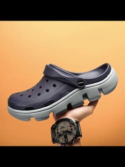 Men EVA Clogs Breathable Hole Sandals Lightweight Non‑Slip Soft Sole Summer Casual Slippers For Outdoor Street Beach Garden Shoe
